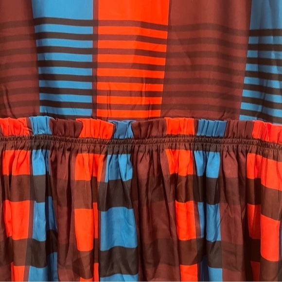 Anthropologie Eva Franco Flounced Midi Skirt Striped Ruffled Size 4 - Picture 5 of 9